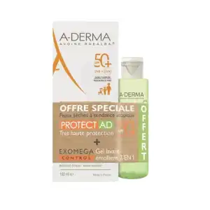 Acheter Aderma Protect-AD SPF50+ Crème T/150ml+lavant 2en1 à Ménilles