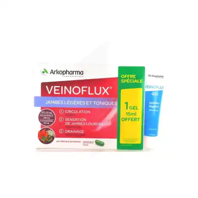 Veinoflux Gél Circulation B/30+gel à ANDERNOS-LES-BAINS