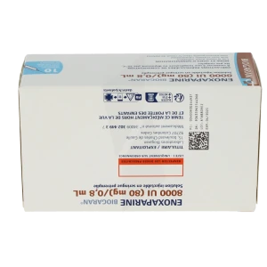 Enoxaparine Biogaran 8000 Ui (80 Mg)/0,8 Ml, Solution Injectable En Seringue Préremplie