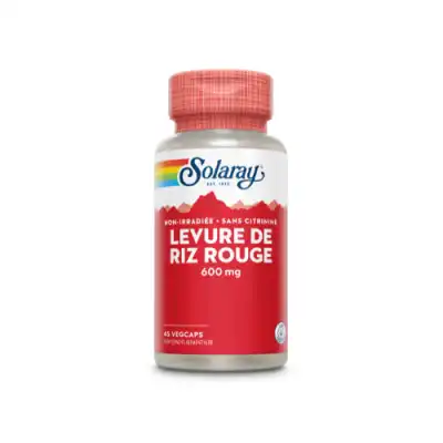 Solaray Levure De Riz Rouge 600mg Capsules Végétales B/45 à Belfort