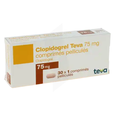 CLOPIDOGREL TEVA 75 mg, comprimé pelliculé