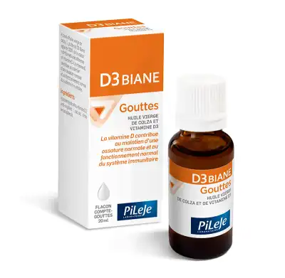 Pileje D3 Biane Gouttes - Vitamine D Flacon Compte-goutte 20ml à Pau