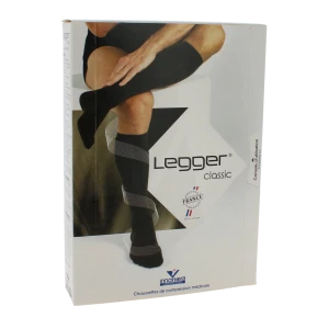 Legger® Classic Classe Ii Chaussettes Noir Taille 2 Long Pied Fermé