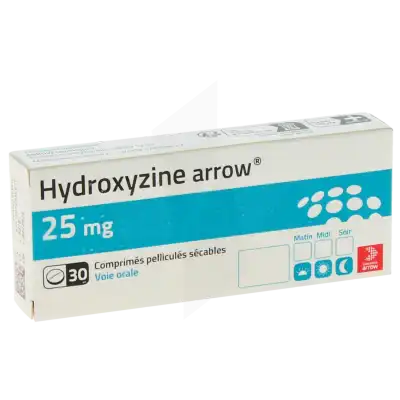 Hydroxyzine Arrow 25 Mg, Comprimé Pelliculé Sécable à Osny