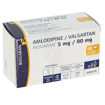 Amlodipine/valsartan Biogaran 5 Mg/80 Mg, Comprimé Pelliculé à CANALS