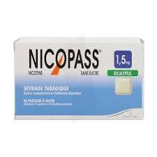 Nicopass 1,5 Mg Sans Sucre Eucalyptus, Pastille édulcorée à L'aspartam Et à L'acésulfame Potassique