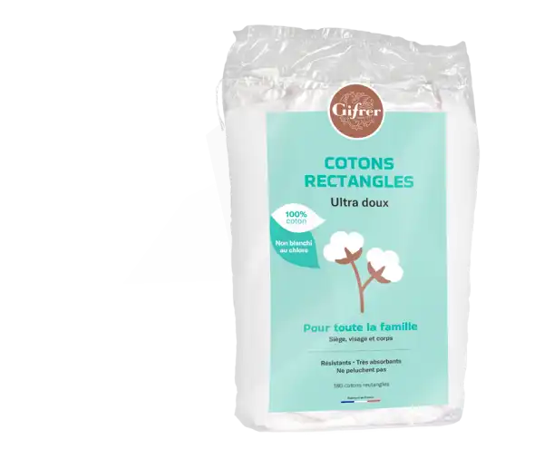Gifrer Coton Hydrophile Rectangle Sachet/180