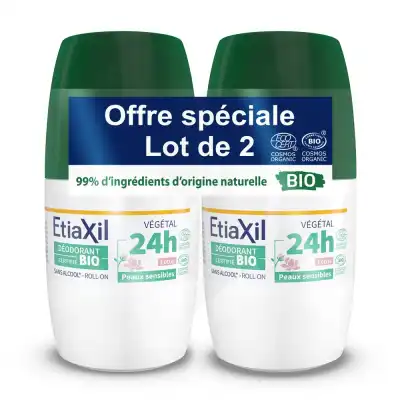 Etiaxil Vegetal Déodorant 24h Lotus 2roll-on/50ml à SENNECEY-LÈS-DIJON