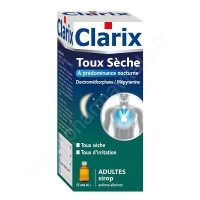 Clarix Toux Seche Dextromethorphane Mepyramine Adultes, Sirop