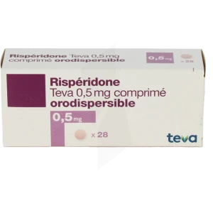 Risperidone Teva 0,5 Mg, Comprimé Orodispersible