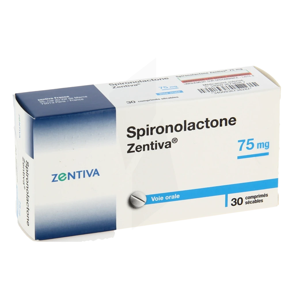 Spironolactone Zentiva 75 Mg, Comprimé Sécable