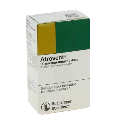 Atrovent 20 Microgrammes/dose, Solution Pour Inhalation En Flacon Pressurisé à CHAMPAGNOLE