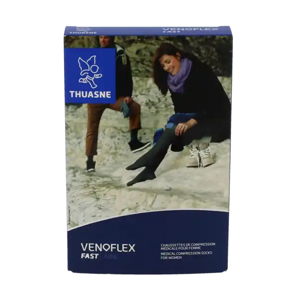 Venoflex Fast 2 Chaussette Laine Femme Torsades Anthracite Taille 1n
