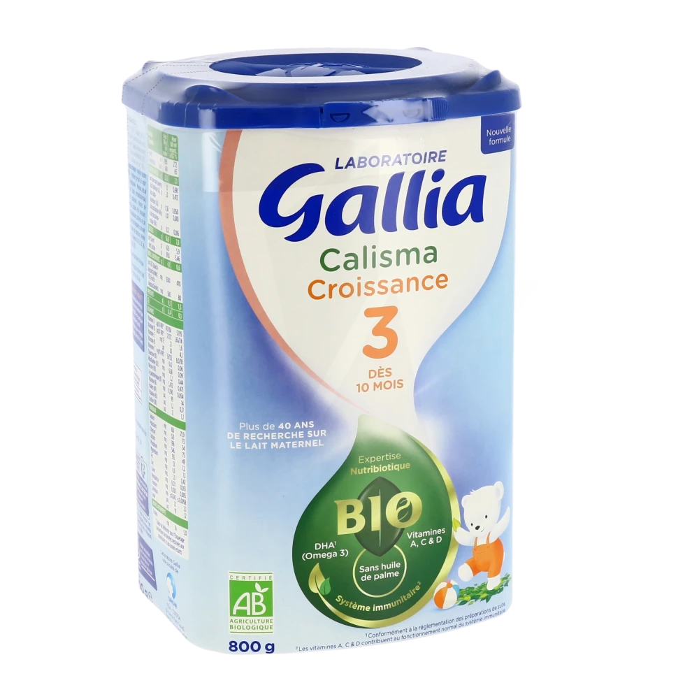 Pharmacie les Grands Moulins - Parapharmacie Gallia Calisma Croissance Bio  Lait En Poudre B/800g - La Rochette
