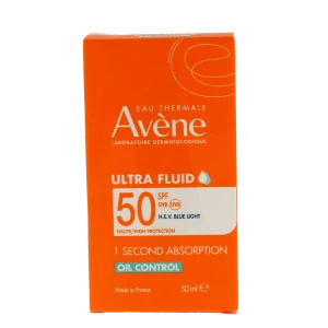 Avène Solaire Ultra-fluid Oil Control Spf50+ Emulsion Fluide Flacon De 50 Ml