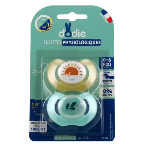 Dodie Sucette Physiologique Silicone 0-6mois Jour/nuit