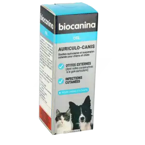 Biocanina Auriculo-canis Solution Auriculaire Et Cutanée Fl Compte-gouttes/20ml à PEYNIER