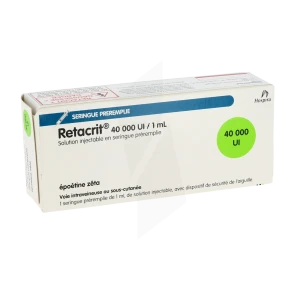 Retacrit 40000 Ui/1 Ml, Solution Injectable En Seringue Préremplie