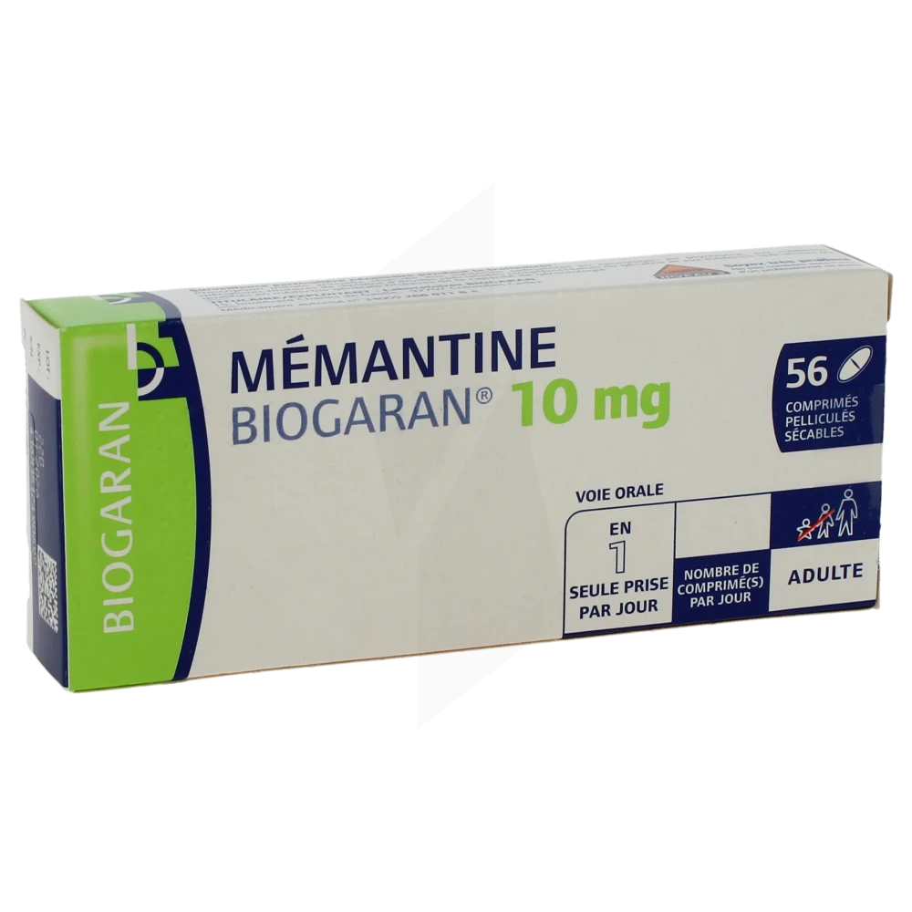 Memantine Biogaran 10 Mg, Comprimé Pelliculé Sécable