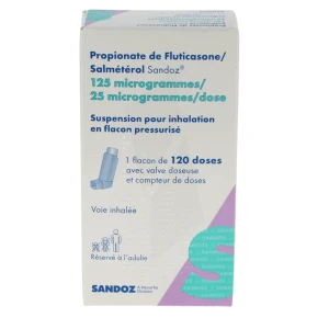 Propionate De Fluticasone/salmeterol Sandoz 125 Microgrammes/ 25 Microgrammes/dose, Suspension Pour Inhalation En Flacon Pressurisé