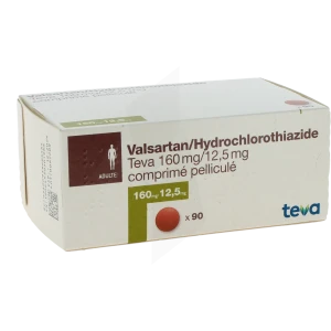 Valsartan/hydrochlorothiazide Teva 160 Mg/12,5 Mg, Comprimé Pelliculé