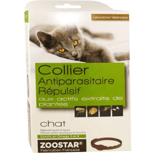 Zoostar Collier Antiparasitaire Répulsif -chat - 35cm