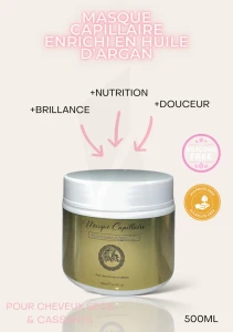 Nmb Masque Ultra Nourrissant à L'huile D'argan Pour Cheveux Secs Et Cassants