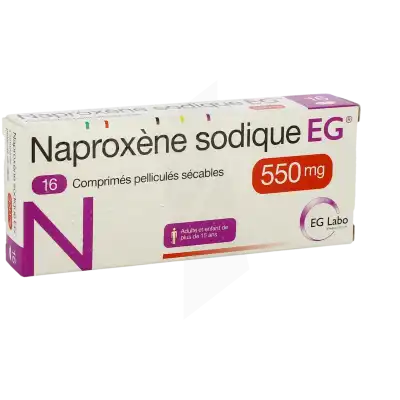 Naproxene Sodique Eg 550 Mg, Comprimé Pelliculé Sécable à SAINT-SAENS