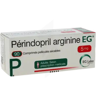 PERINDOPRIL ARGININE EG 5 mg Cpr pell séc Plq PVC/PVDC/Alu/90