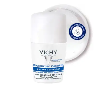 Vichy Déodorant Toucher Sec Déodorant 24h Actif Anti-odeur D'origine Naturelle Toucher Sec Roll-on/50ml à Angers