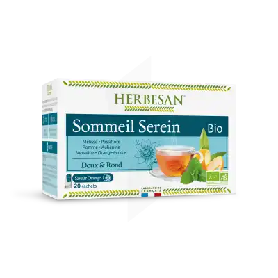Herbesan Infusion Bio Tisane Sommeil Serein 20 Sachets