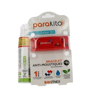 Parakito Bracelet Anti-moustique Junior Sport +spray Offert 30ml