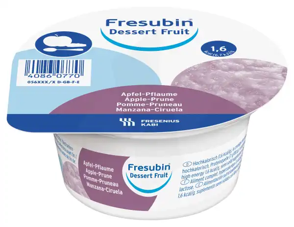 Fresubin Dessert Fruit Nutriment Pomme Pruneau 4pots/125g