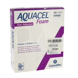 Aquacel Foam Pans Hydrocellulaire Non AdhÉsif StÉrile 12.5x12.5cm B/10