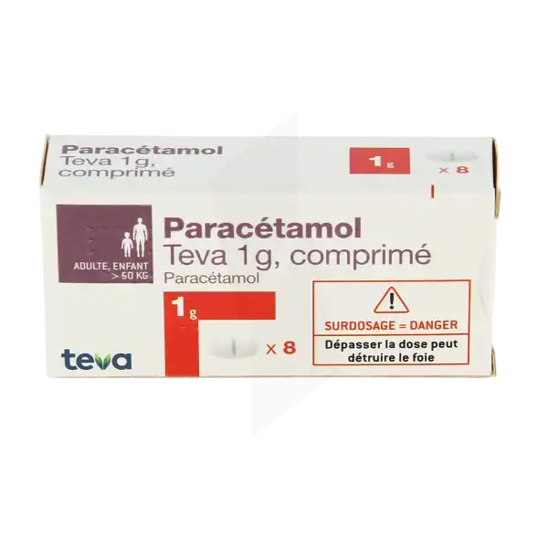 Paracetamol Teva 1 G, Comprimé