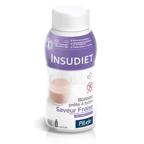 Insudiet Boisson Saveur Fraise X3