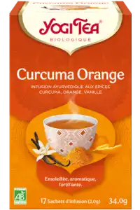 Yogi Tea Tisane AyurvÉdique Curcuma Orange Bio 17sach/2g à Lesparre-Médoc
