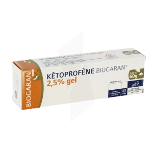 Ketoprofene Biogaran 2,5 %, Gel