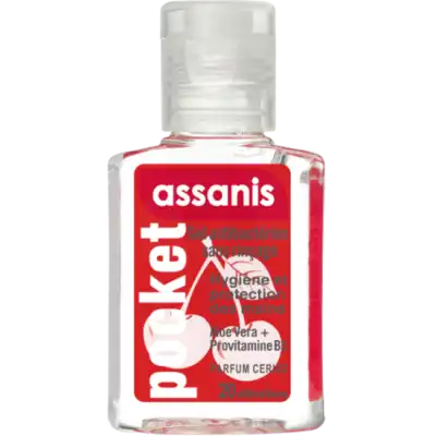Assanis Pocket Parfumés Gel antibactérien mains cerise 20ml