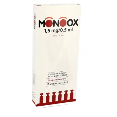 MONOOX 1,5 mg/0,5 ml, collyre en solution en récipient unidose