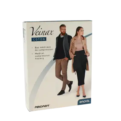 Veinax Coton Classe 2 Mi-bas Noir Taille 1 Normal à AMBARÈS-ET-LAGRAVE
