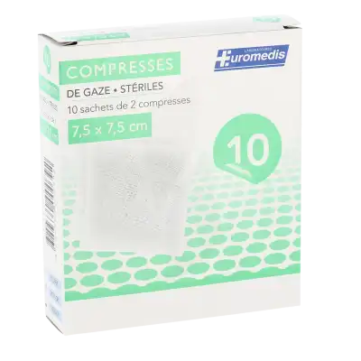 Euromedis Compr Stérile Gaze 7,5x7,5cm 10sach/2 à Égletons