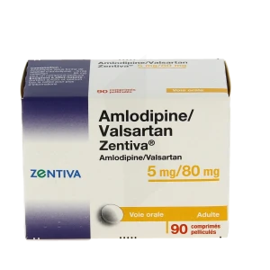 Amlodipine/valsartan Zentiva 5 Mg/80 Mg, Comprimé Pelliculé