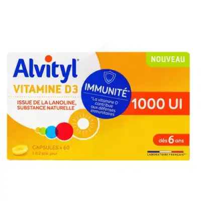Alvityl Vitamine D3 10 000 Ui Caps B/60 à SAINT-VALLIER