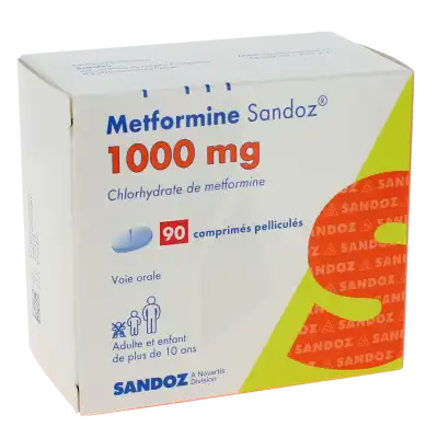 Metformine Sandoz 1000 Mg, Comprimé Pelliculé à Clermont-Ferrand