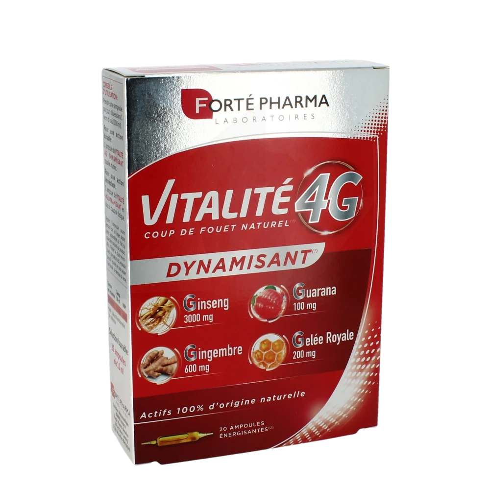 Vitalité 4g Dynamisant Solution Buvable 20 Ampoules/10ml