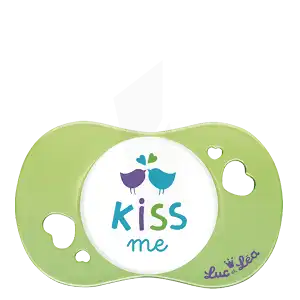 Luc et Léa Sucette physiologique +6mois spécial bébé allaité "Kiss me"