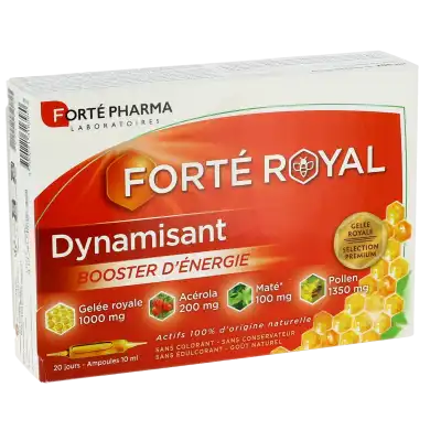 Forte Royal Gelée Royale 1000mg Solution buvable Dynamisant 20 ampoules/10ml