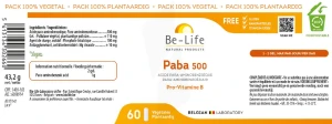 Be-life Paba 500 Gélules B/60