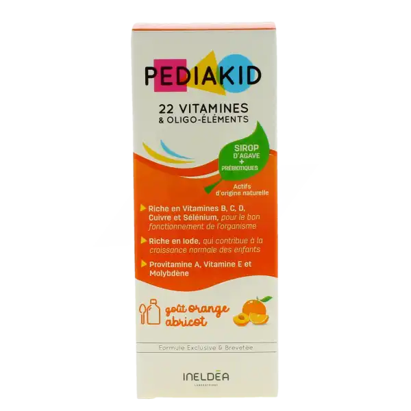 Pédiakid 22 Vitamines Et Oligo-eléments Sirop Abricot Orange 125 Ml